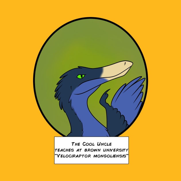 Velociraptor Uncle by possumtees