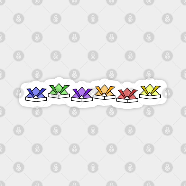 Colorful Origami Samurai helmets Magnet by HolidayBug