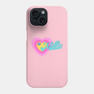 Millie in Colorful Heart Illustration Phone Case