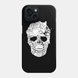 Cat Skull Shirt - Kitty Skeleton Halloween Costume Skull Cat Phone Case