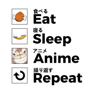 Eat Sleep Anime Repeat T-Shirt