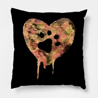 Dog t shirt   watercolor heart Pillow