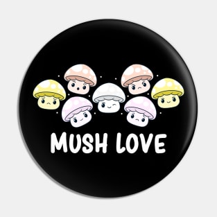 Pangender Pride Flag Month Cute Mushroom Kawaii Fungi Pin