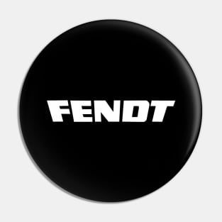 Fendt Tractor Logo Text white Pin