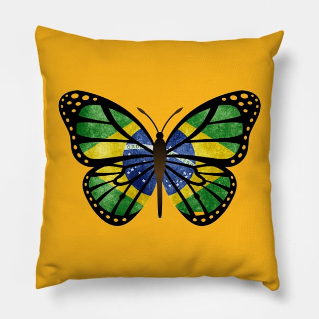 ButterFlag Brasil Pillow by pasnthroo