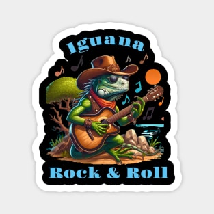 Iguana Serenading Swamp Dweller Rock Magnet