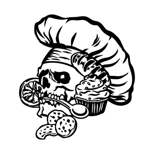 Pastry Chef Patissier Skull T-Shirt