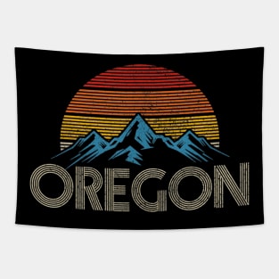 Oregon Vintage Mountains Pride Nature Hiking Souvenir Gift Tapestry