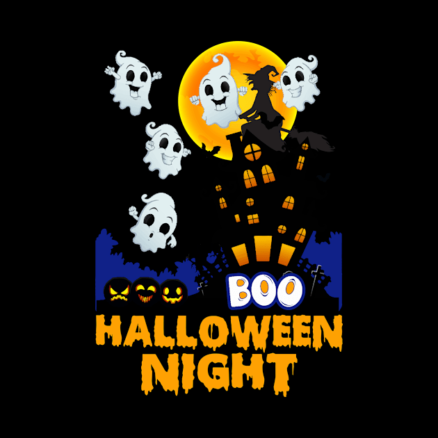 Halloween Night tee design birthday gift graphic by TeeSeller07