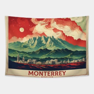 Monterrey Nuevo Leon Mexico Vintage Tourism Travel Tapestry