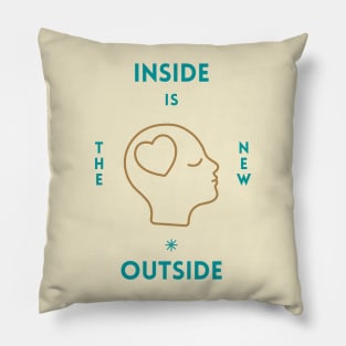 Unisex Inside Is The New Outside Graphic T-shirt - Spiritual Growth Yoga Meditation Zen Mind Consciousness Level Pillow