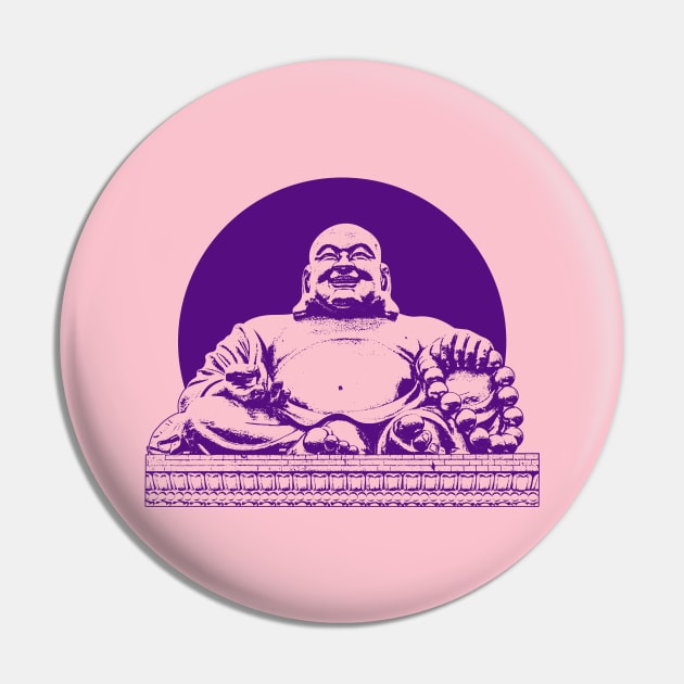 Buddhism Art Dark Purple Color Pin by Botak Solid Art