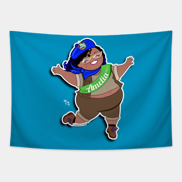 Chub Scout Amelia Tapestry by ChuBee Tees