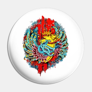 Abstract Colorful Ethnic Fantasy Artsy Style Pin