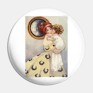 Vintage Mother and Child by Agnes Richardson Pin