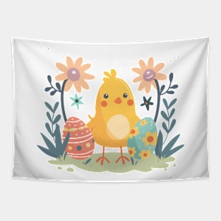 easter chick easter eggs flowers Tapestry