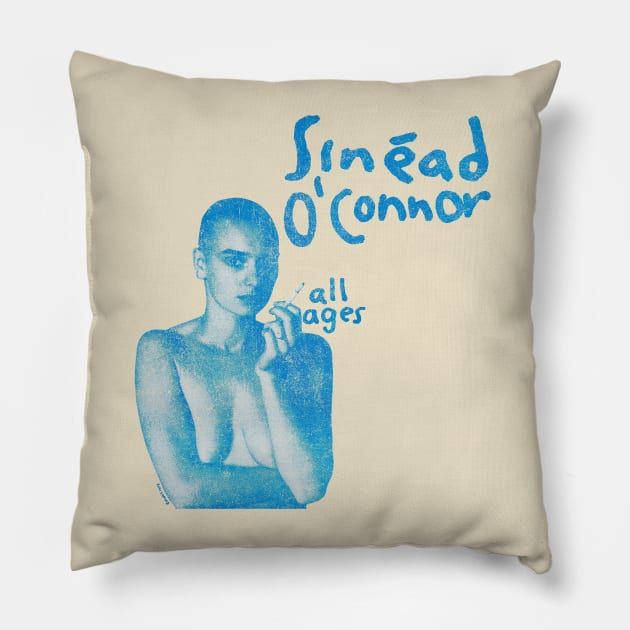 Sinead Oconnor || Blue Vintage Pillow by Lavein