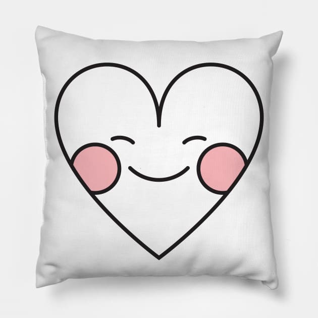 Blushing Heart Pillow by PaperKindness