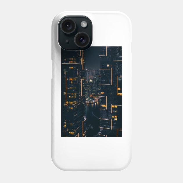 Neon Nights in the City Phone Case by aestheticand