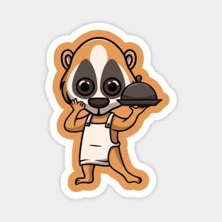 cute slow loris chef Magnet