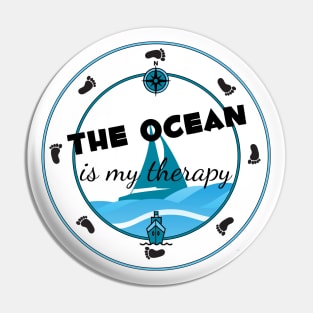 The Ocean Is My Therapy Pin