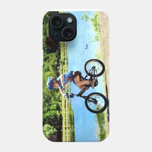 Boy on His Bicycle Phone Case