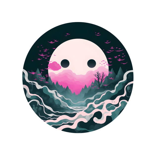 Ghostly Moonrise by pinkskee