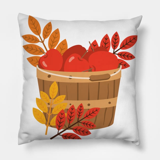 Apple Basket Pillow by SWON Design