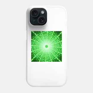 Bright Green Glowing Web Design Phone Case