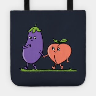 Eggplant and peach Tote