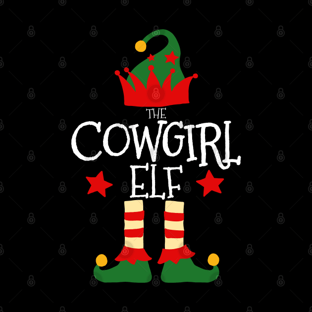 Cowgirl Elf Matching Family Group Christmas Party Pajamas by uglygiftideas