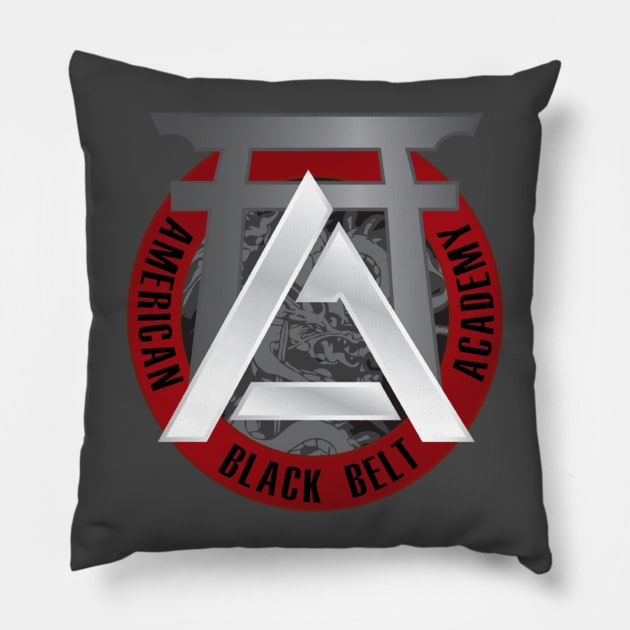 AMERICAN BLACK BELT ACADEMY LOGO Pillow by AmericanBlackBeltAcademy