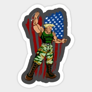 Guile from Street Fighter. Sticker for Sale by NBEdits