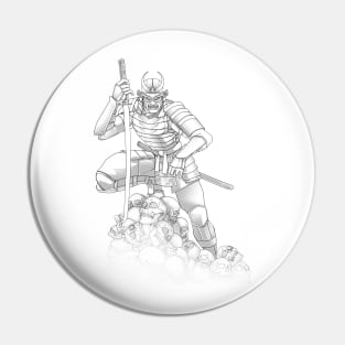 Samurai Skulls Pin