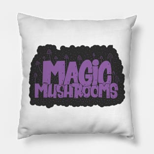 Magic Mushrooms - Psilocybin - Psychedelic Art Pillow