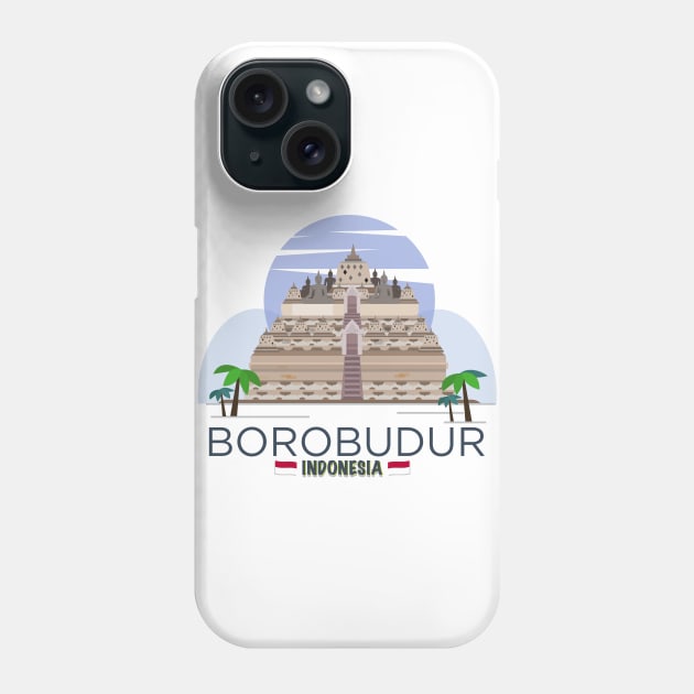 Borobudur Mahayana Buddhist Java Indonesia Temple Phone Case by Celestial Crafts