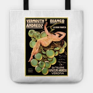 VERMOUTH WINE Bianco Andreoli Verona Vintage Italian Liqueur Advertisement Tote