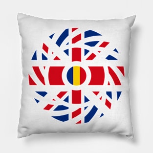 British Romanian Multinational Patriot Flag Pillow