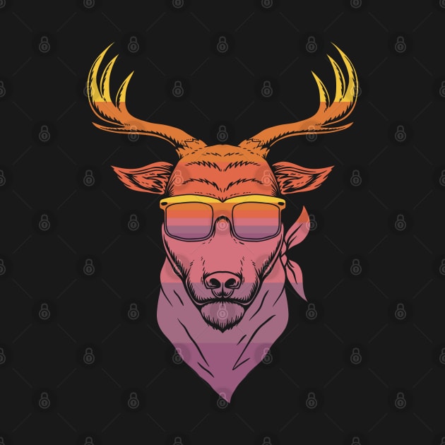 Retro Deer by Dojaja