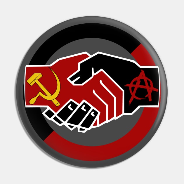 Left Unity - Anarchist, Communist, Leftist, Socialist Pin by SpaceDogLaika