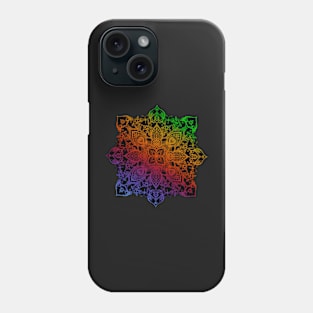 Rainbow mandala full of hearts and love Phone Case