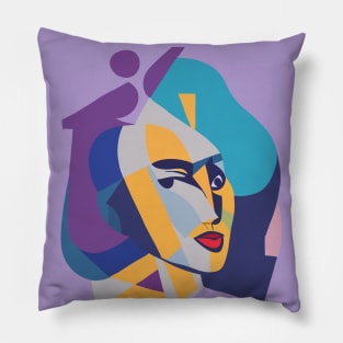 Sally - Cubism Portrait Pillow