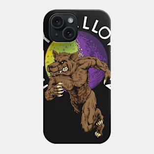 Happy Halloween Retro Werewolf Full Moon Phone Case