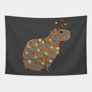 Christmas Capybara Tapestry