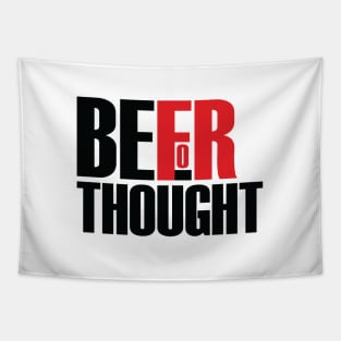 Beer for Thought - Black Logo Tapestry