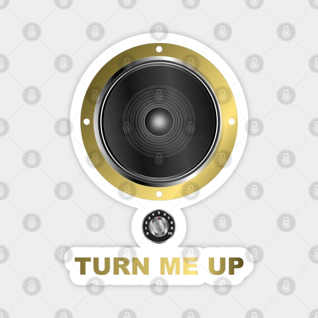 Turn Me Up - Woofer + Vol Knob - Gold Magnet by geodesyn