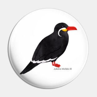 Inca Tern Bird Realistic Illustration Pin