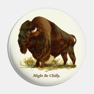 Might Be Chilly Buffalo New York 716 Bison Pin