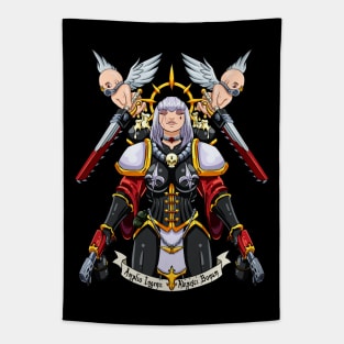 Git Gud Warrior Nun Tapestry