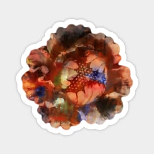 Colorful painted flower Magnet